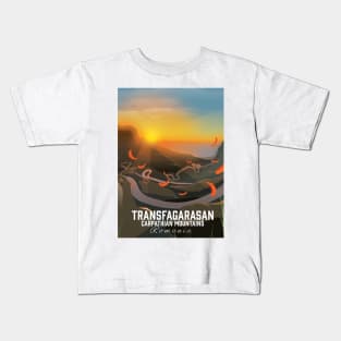 Transfagarasan Romania Travel poster Kids T-Shirt